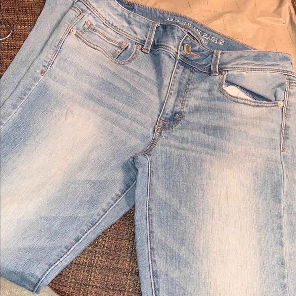 American Eagle Light Blue Kickboot Jeans